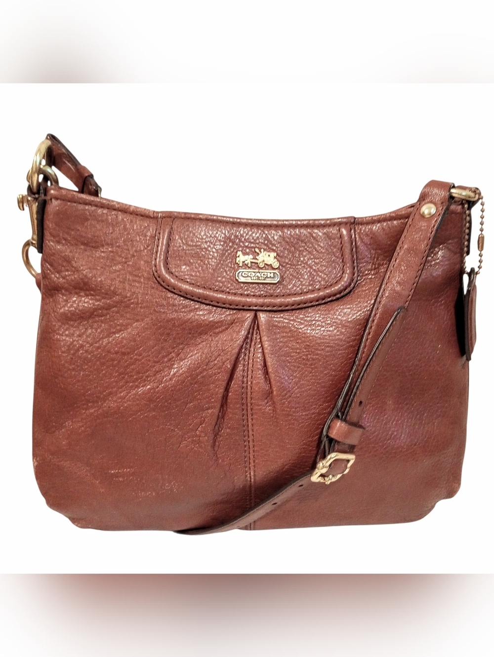 Coach Madison Isabella Pebbled Leather Crossbody - Picture 14 of 14
